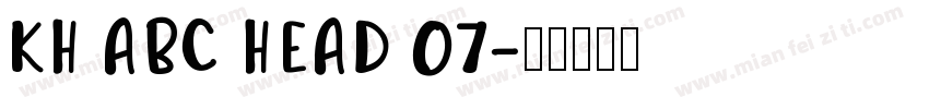 KH ABC HEAD 07字体转换